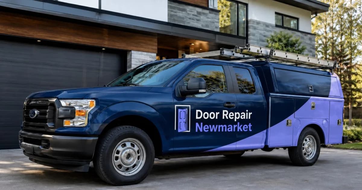 Door repair service vehicle serving Newmarket, Ontario